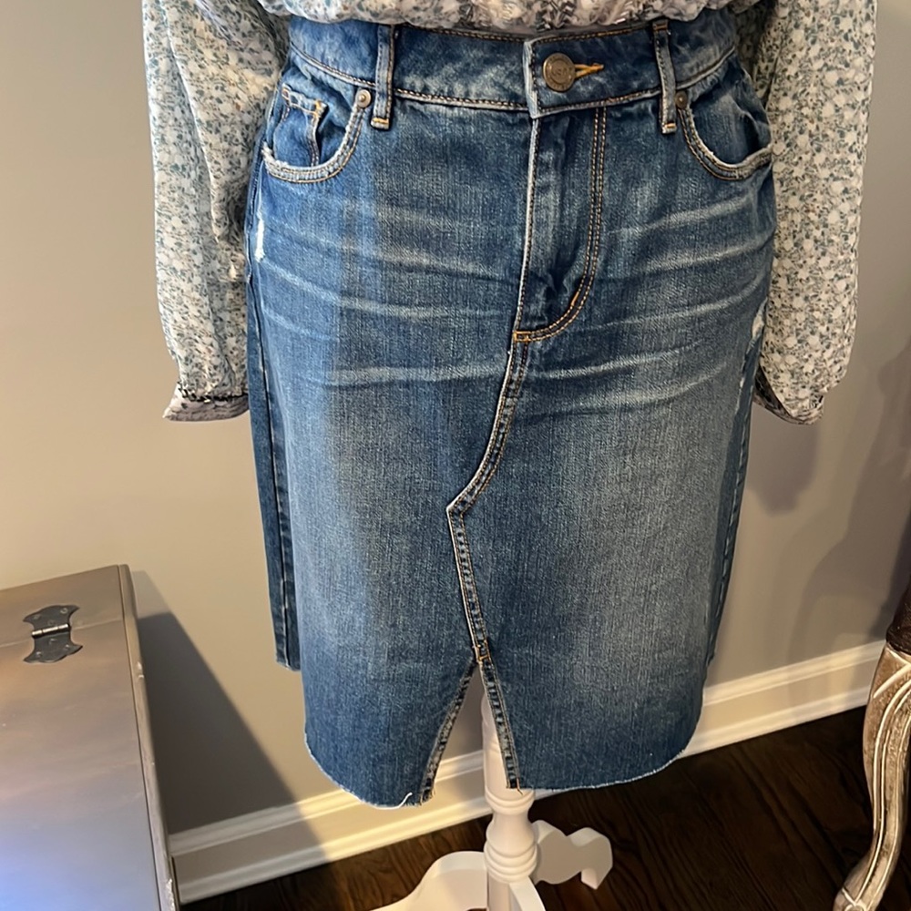 Loft Denim A Line Skirt